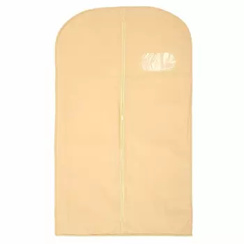 Чехол для одежды с окном, 60100 см, спанбонд, цвет бежевый