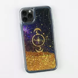 Чехол на телефон iphone 11 pro с блестками внутри stars, 7,14 14,4 см