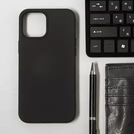 Чехол luazon для телефона iphone 12 pro max, soft-touch силикон, черный