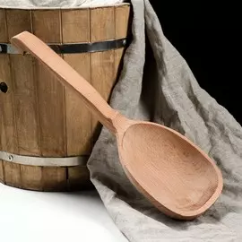 Черпак деревянный, 350 мл, массив бука