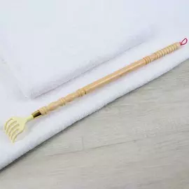 Массажер - чесалка, универсальный, деревянный, 44.54.22.5 см, бежевый