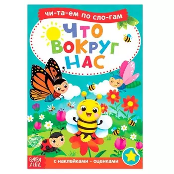 Читаем по слогам книга с наклейками что вокруг нас, 12 стр.