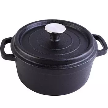 Чугунная кастрюля с крышкой