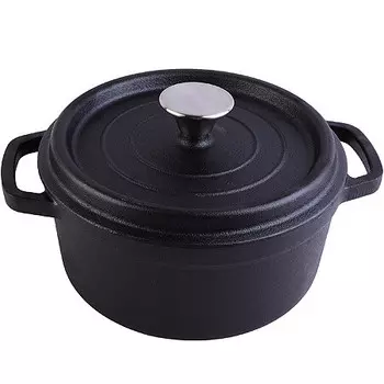 Чугунная кастрюля с крышкой