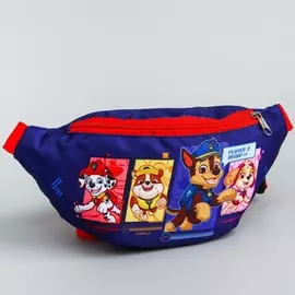 Сумка поясная, 2х*6х13 см, на молнии, щенячий патруль