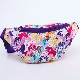 Сумка на пояс my little pony, 25*6*13, отд на молн, без подклада, фиолетовый