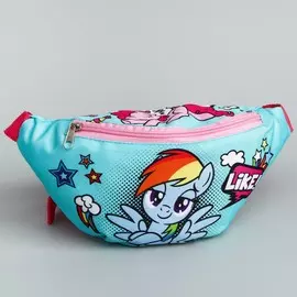 Cумка на пояс my little pony, 25*6*13, отд на молнии, без подклада, бирюза