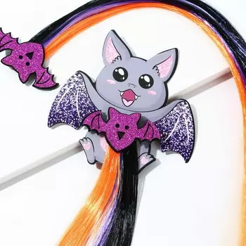 Цветная прядь для волос на заколке