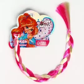 Цветная прядь-косичка на резинке