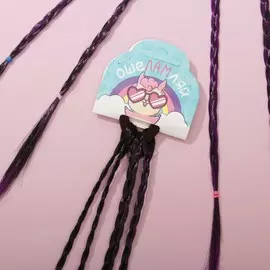 Резинки для волос , детские , цветные косички