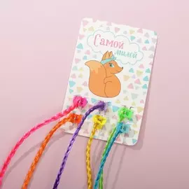 Цветные пряди для волос на крабике