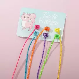 Цветные пряди для волос на крабике time to be princess (6 шт)