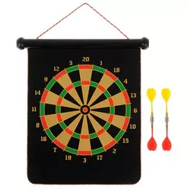 Дартс onlytop, магнитное полотно диаметром 30 см, 4 дротика