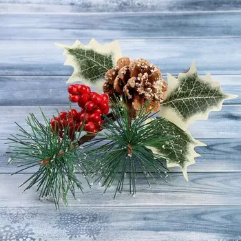 Новогодняя ветка декоративная