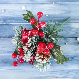 Новогодняя ветка декоративная