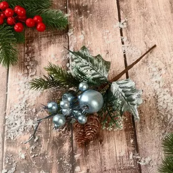 Новогодняя ветка декоративная