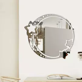 Зеркало настенное, наклейки интерьерные, зеркальные, декор на стену, панно 22х19 см