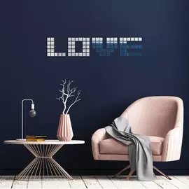 Наклейки интерьерные love, зеркальные, декор на стену, панно 85 элементов 22 см
