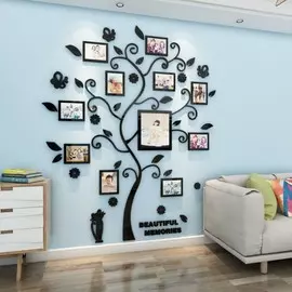 Наклейка интерьерная с фоторамками take it easy