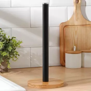 Держатель для бумажных полотенец magistro black, 15 см