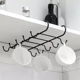 Держатель для кружек подвесной доляна, на 10 предметов, 27,818,57,5 см, цвет черный