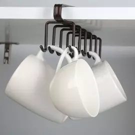 Держатель для кружек подвесной доляна, на 12 предметов, 2757.5 см, коричневый