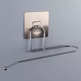 Держатель для бумажных полотенец настенный доляна, 2777 см, на липучке, хромированный