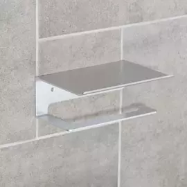 Держатель для туалетной бумаги с полочкой 6,51611,5 см, алюминий