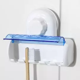 Держатель для зубных щеток на вакуумной присоске доляна