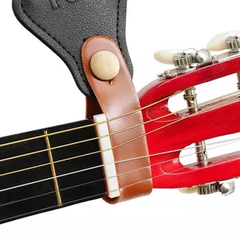 Держатель ремня на гриф music life, 20 х 1,5 см, коричневый