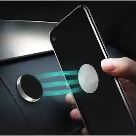 Держатель для телефона cartage, магнитный, самоклеящийся, d 3 см, хром