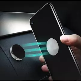 Держатель для телефона cartage, магнитный, самоклеющийся, граненый, черный