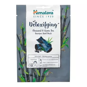 Детокс тканевая маска с углем и зеленым чаем 30мл