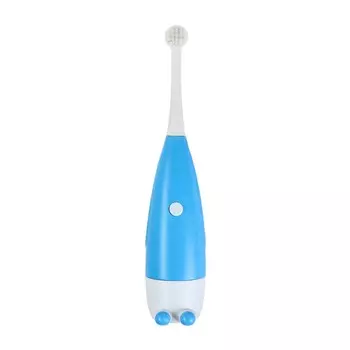 Детская электрическая зубная щетка lp-010, вибрационная, 30000 дв/мин, 2 насадки, синяя