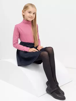 Детские однотонные черные колготки