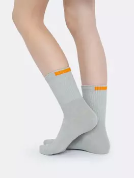 Детские высокие носки светло-оливкового цвета