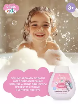 Детский шампунь-гель-пена 3в1