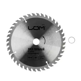 Диск пильный по дереву лом, стандартный рез, 20022 мм, 40 зубьев