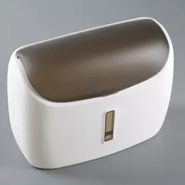 Диспенсер бумажных полотенец в листах 31×12,5×23,5 см, пластик, цвет белый/чёрный