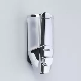 Диспенсер для антисептика/жидкого мыла механический, 350 мл, пластик, цвет хром