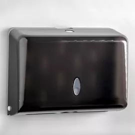 Диспенсер для бумажных полотенец в листах, пластиковый (макс. 200 шт), цвет чёрный