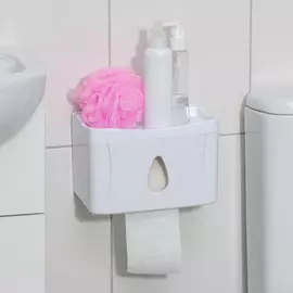 Диспенсер для туалетной бумаги, 22×13×14 см, цвет белый