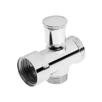 Дивертор zein z745, для смесителя, корпус цинк, круглая гайка, переключатель латунь, хром