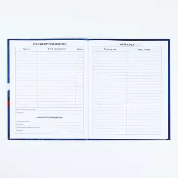 Дневник школьный для 1-11 класса, в интегральной обложке, 40 л.