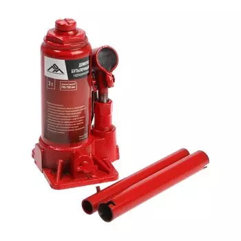 Домкрат бутылочный гидравлический лом, подъем/подхват 298/158 мм, 3 т