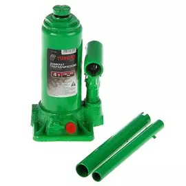 Домкрат гидравлический бутылочный tundra в кейсе, 4 т, высота подъема 180-350 мм