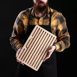 Доска для нарезки хлеба, 22х37 см, массив бука