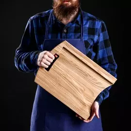 Доска для нарезки салатов, 37 см×27,5 см×2 см, массив ясеня