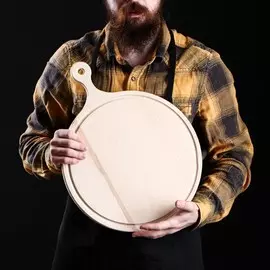 Доска для пиццы с ручкой, 35х45 см, h=14 мм, массив бука