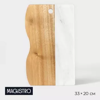 Доска для подачи magistro forest dream, 3320 см, акация, мрамор